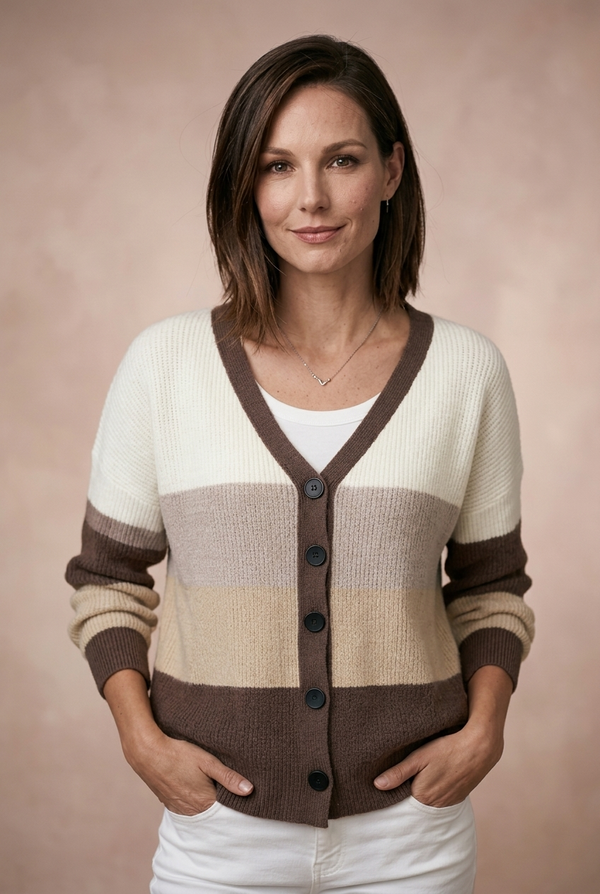 Johanna | Bequemer Knopf-Strickcardigan